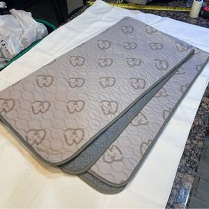 Large Gray and Brown Patterned Pet Mat, Blanket, Furniture Protector, Pee Pad